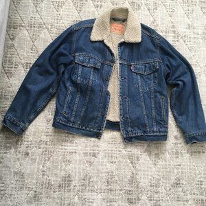 Levi's Denim Sherpa Trucker Jacket